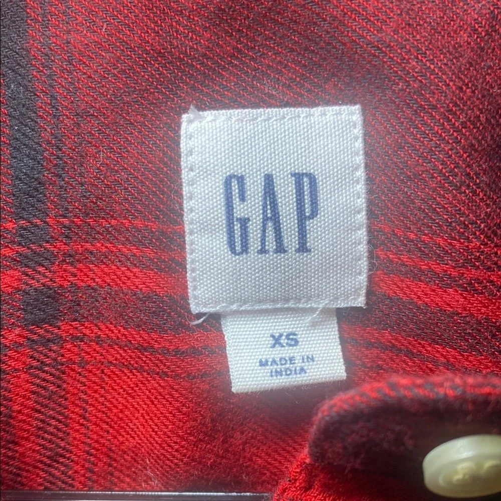GAP Dress – XS – Red & Black Plaid Shirt Mini Dress